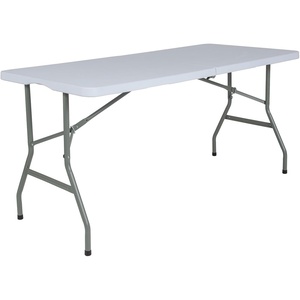 image:imageFlash Furniture Kathryn 497Foot BiFold Granite White Plastic Folding Table
