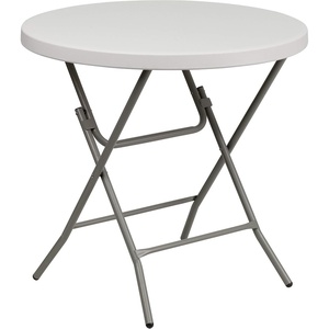 image:imageFlash Furniture Kathryn Commercial Grade 263Foot Round Granite White Plastic Folding TableClassic