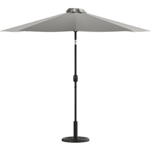 image:imageFlash Furniture Kona Tan 9 FT Round Umbrella with 15 Diameter Aluminum Pole with Crank and Tilt FunctionGray