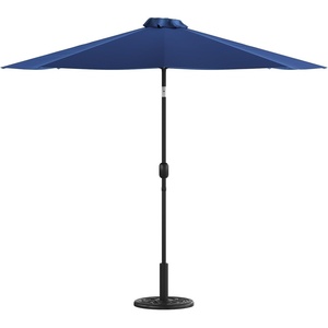 image:imageFlash Furniture Kona Tan 9 FT Round Umbrella with 15 Diameter Aluminum Pole with Crank and Tilt FunctionNavy