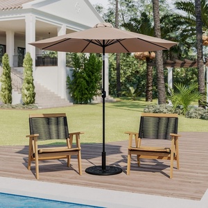 image:imageFlash Furniture Kona Tan 9 FT Round Umbrella with 15 Diameter Aluminum Pole with Crank and Tilt FunctionTan