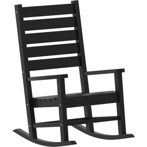 image:imageFlash Furniture Manchester Commercial Grade Outdoor Rocking Chair AllWeather HDPE IndoorOutdoor Rocker BlueBlack