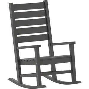 image:imageFlash Furniture Manchester Commercial Grade Outdoor Rocking Chair AllWeather HDPE IndoorOutdoor Rocker BlueGrey