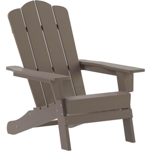 image:imageFlash Furniture Newport Adirondack Chairs with Cup Holders Weather Resistant Poly Resin Adirondack Chairs Set of 2 RedBrown
