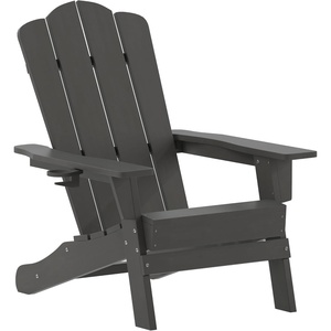 image:imageFlash Furniture Newport Adirondack Chairs with Cup Holders Weather Resistant Poly Resin Adirondack Chairs Set of 2 RedGrey