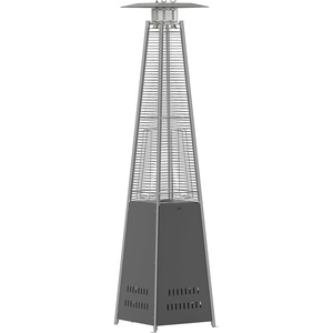 image:imageFlash Furniture Outdoor Patio Heater with Wheels  Bronze  42000 BTU  75 Feet Tall  Stainless Steel  For Residential and Commercial Use 90 High BronzeSlate Gray