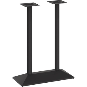 image:imageFlash Furniture Palis 27 x 15 IndoorOutdoor Dining Height Double Column Table Base Cast Iron Base with Steel Columns Black  Fits 30 x 48 Table TopsBlack