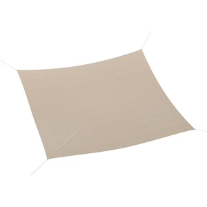 image:imageFlash Furniture Palmetto Rectangle Sun Sail Canopy Recycled HDPE with Reinforced Edges Stainless Steel D Rings Included 5 FT Nylon Attachment Ropes 20 FT Sand