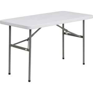 image:imageFlash Furniture Park Commercial Grade 6Foot BiFold Brown Rattan Plastic Folding TableGranite White