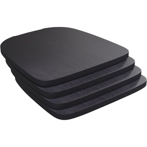 image:imageFlash Furniture Perry Set of 4 Poly Resin Wood Seat  Mint Polystyrene  Rounded Edges for Comfort  For Colorful Metal Chairs and Stools  IndoorOutdoorBlack
