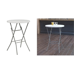 image:imageFlash Furniture Round Plastic Bar Height Folding Tables for Parties and Events 315 DiameterFolding Table  Folding Table  26Foot
