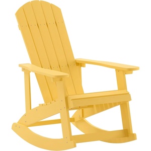 image:imageFlash Furniture Savannah Poly Resin Wood Adirondack Rocking Chair  All Weather Black Polystyrene  Stainless Steel Hardware  Set of 2Yellow