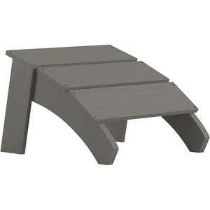 image:imageFlash Furniture Sawyer IndoorOutdoor Commercial Grade Adirondack Ottoman  Gray AllWeather Adirondack Style FootrestGrey