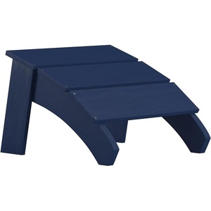 image:imageFlash Furniture Sawyer IndoorOutdoor Commercial Grade Adirondack Ottoman  Gray AllWeather Adirondack Style FootrestNavy