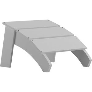 image:imageFlash Furniture Sawyer IndoorOutdoor Commercial Grade Adirondack Ottoman  Gray AllWeather Adirondack Style FootrestWhite