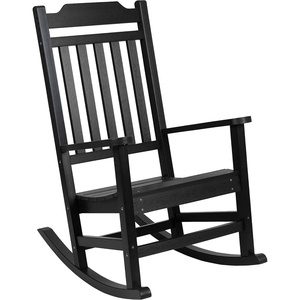 image:imageFlash Furniture Set of 2 Winston AllWeather Rocking Chair in Red Faux WoodBlack