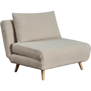 image:imageFlash Furniture Shaw TriFold Convertible Sleeper Chair with Pillow 3in1 Multifunctional Adjustable Sleeper Channel Stitching Hideaway Legs Brown LeatherSoftCream