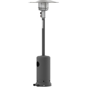 image:imageFlash Furniture Sol Patio Outdoor HeatingBronze Stainless Steel 40000 BTU Propane Heater with Wheels for Commercial amp Residential Use75 Feet TallSlate Gray