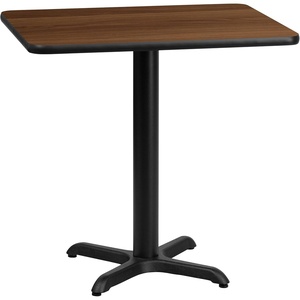 image:imageFlash Furniture Stiles 24 x 30 Rectangular Black Laminate Table Top with 22 x 22 Table Height BaseWalnut
