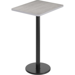 image:imageFlash Furniture Stiles 24 x 30 Rectangular Mahogany Laminate Table Top with 18 Round Bar Height Table BaseGrey