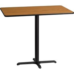 image:imageFlash Furniture Stiles 30 x 48 Rectangular Natural Laminate Table Top with 235 x 295 Bar Height Table BaseNatural