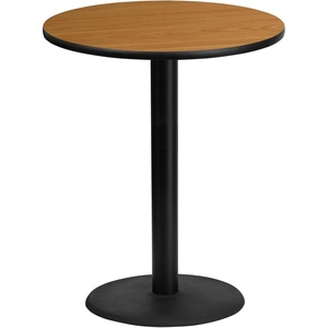 image:imageFlash Furniture Stiles 36 Round Mahogany Laminate Table Top with 24 Round Bar Height Table BaseNatural
