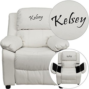 image:imageFlash Furniture TXT White Vinyl Kids Recliner