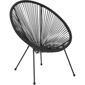 image:imageFlash Furniture Valencia Oval Comfort Series Take Ten Black Papasan Lounge ChairBlack