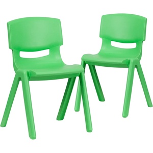 image:imageFlash Furniture Whitney 2 Pack Green Plastic Stackable School Chair with 1325 Seat Height