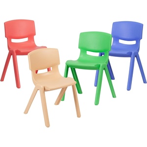 image:imageFlash Furniture Whitney 4 Pack Plastic Stackable School Chairs with 1325 Seat Height Assorted ColorsAssorted