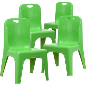 image:imageFlash Furniture Whitney 4 Pack Plastic Stackable School Chairs with 1325 Seat Height Assorted ColorsGreen