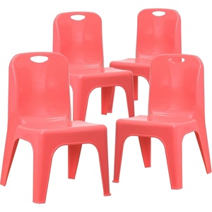 image:imageFlash Furniture Whitney 4 Pack Plastic Stackable School Chairs with 1325 Seat Height Assorted ColorsRed