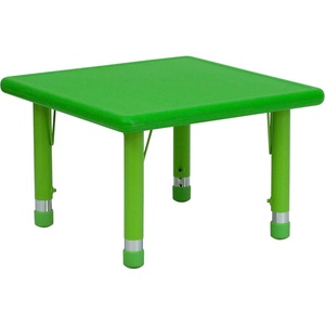 image:imageFlash Furniture Wren 24 Square Natural Plastic Height Adjustable Activity TableGreen