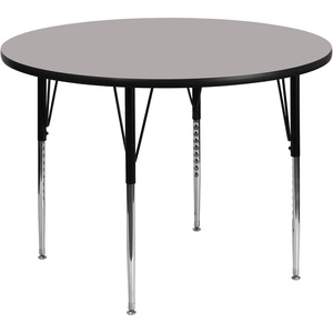 image:imageFlash Furniture Wren 42 Round Grey HP Laminate Activity Table  Standard Height Adjustable LegsGrey