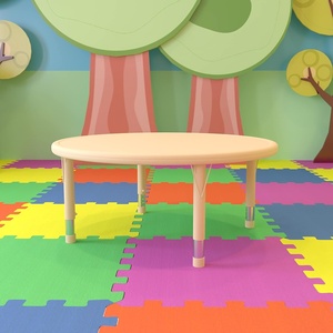 image:imageFlash Furniture Wren 45 Round Natural Plastic Height AdjusTable with Rounded Safety Corners Activity Table with Rounded Safety CornersNatural