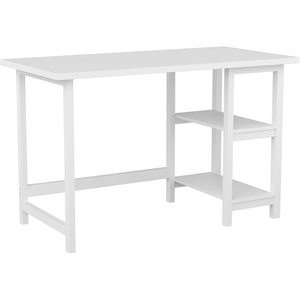 image:imageMartha Stewart Beckett Modern Trestle Desk with Open Side Shelving in White Wood Grain FinishWhite Wood Grain