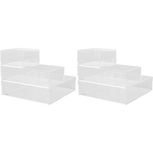 image:imageMartha Stewart Brody Desktop Storage Organizer Stack and Slide Plastic Organizer Tray Organizer for Office Kitchen or Vanity 2S 1M3 x 375 2  3 x 75 2  75 x 625 2