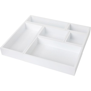 image:imageMartha Stewart Enzo Wooden Desk Drawer Organizer Set Engineered Wood Organizers in Various Sizes 6 Piece WhiteWhite