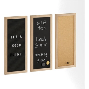 image:imageMartha Stewart Everette Cork Board Chalk Board Letter Board Set with Included Push Pins Magnets Liquid Chalk Letters 18 x 24 Light Natural Woodgrain FrameLight Natural Woodgrain