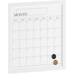 image:imageMartha Stewart Everette Magnetic Monthly Calendar Dry Erase Board with Included Dry Erase Marker and 2 Magnets 18 x 18 White Woodgrain FrameWhite Woodgrain