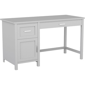 image:imageMartha Stewart Hutton Shaker Style Home Office Desk with Storage in Gray with Brushed Nickel HardwareGrayBrushed Nickel