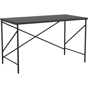 image:imageMartha Stewart Maddox Home Office Parsons Desk in Black Wood Grain with Oil Rubbed Bronze Metal XFrame