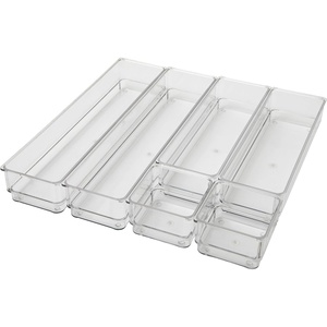 image:imageMartha Stewart Miles Plastic Stackable Office Desk Drawer Organizers Set of 6 ClearClear