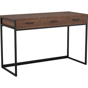 image:imageMartha Stewart Ollie Home Office Desk with 3 Drawers in Walnut Wood Grain with Oil Rubbed Bronze HardwareWalnut TopOil Rubbed Bronze Frame