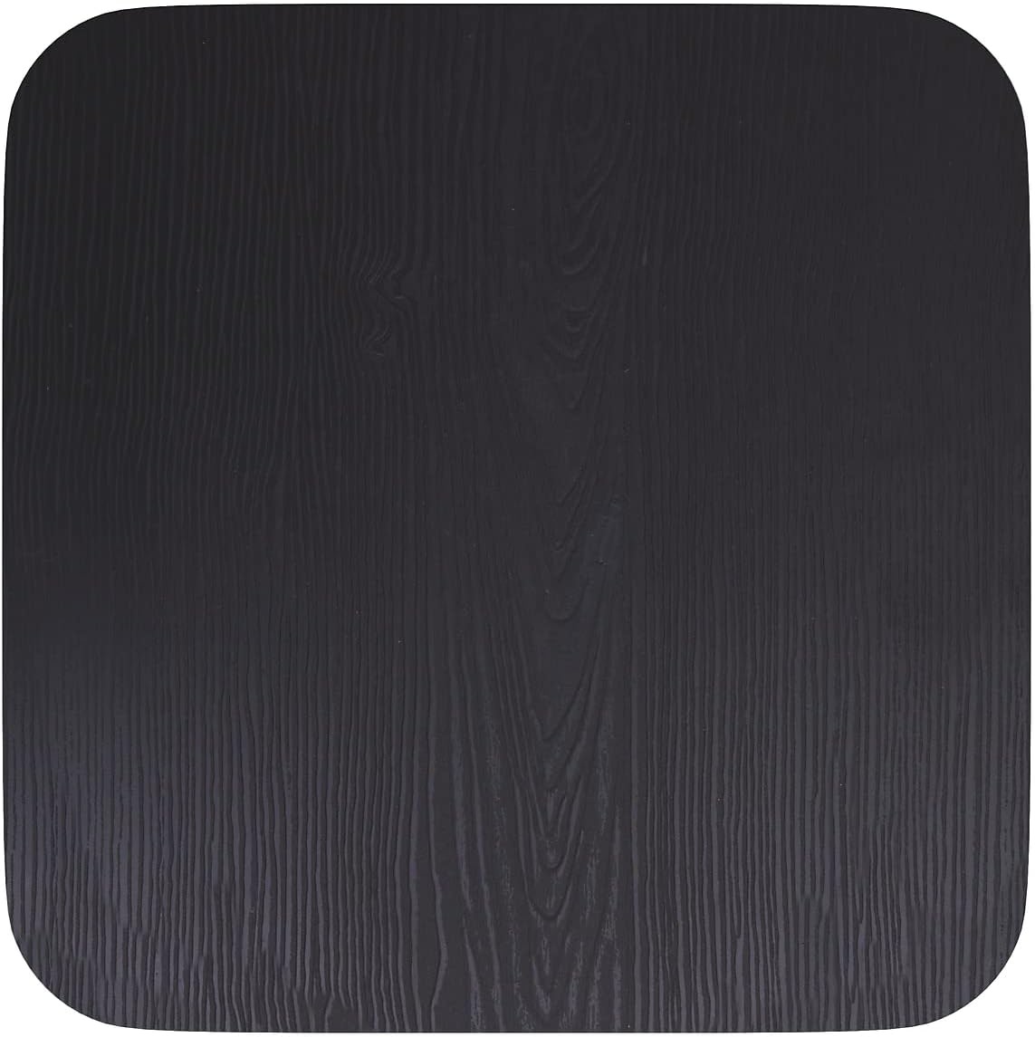 image:imageFlash Furniture Perry Set of 4 Poly Resin Wood Seat  Gray Polystyrene  Rounded Edges for Comfort  For Colorful Metal Chairs and Stools  IndoorOutdoorBlack