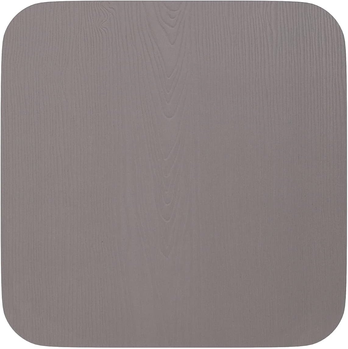 image:imageFlash Furniture Perry Set of 4 Poly Resin Wood Seat  Gray Polystyrene  Rounded Edges for Comfort  For Colorful Metal Chairs and Stools  IndoorOutdoorGray