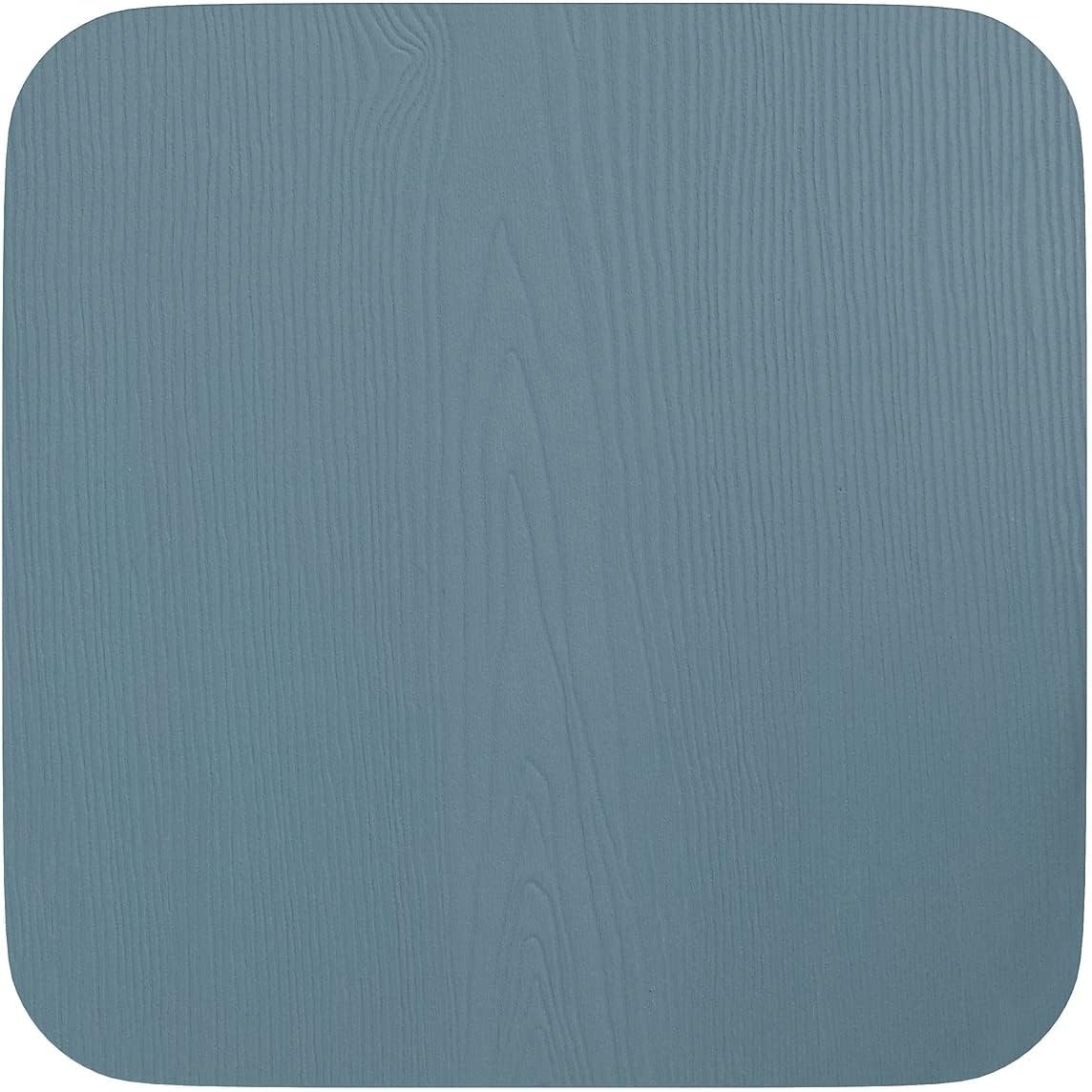 image:imageFlash Furniture Perry Set of 4 Poly Resin Wood Seat  Gray Polystyrene  Rounded Edges for Comfort  For Colorful Metal Chairs and Stools  IndoorOutdoorTealblue