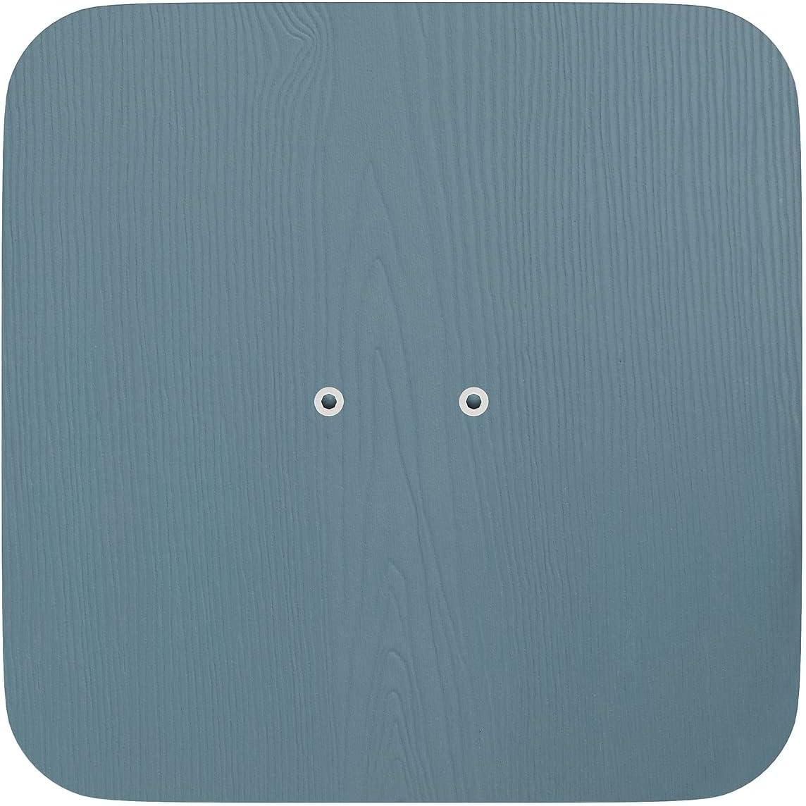 image:imageFlash Furniture Perry Set of 4 Poly Resin Wood Seat  Gray Polystyrene  Rounded Edges for Comfort  For Colorful Metal Chairs and Stools  IndoorOutdoorTealblue