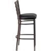 image:imageFlash Furniture 2 Pack HERCULES Series Silver Antique Finish with Clear Coat Ladder Back Metal Restaurant Barstool  Black Vinyl SeatBlack Vinyl SeatClear Coated Metal Frame