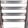 image:imageFlash Furniture 2 Pack HERCULES Series Silver Antique Finish with Clear Coat Ladder Back Metal Restaurant Barstool  Black Vinyl SeatWalnut Wood SeatClear Coated Metal Frame